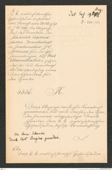 k.k. naturhistorisches Hofmuseum, Intendanzakten 1885-1896 (Hauer), Aktenzahl Z.351/1887, Seite 1
